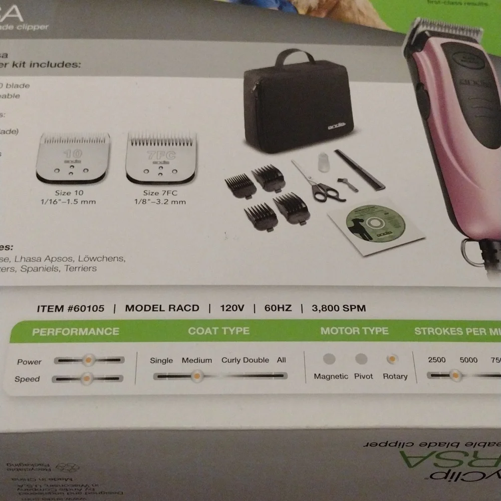 Andis Easy Clip Pet Hair Clipper Trimmer Kit Lk.NEW